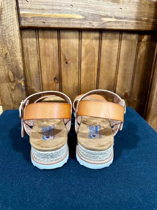 BOBS from Skechers Tan Perforated Slingback Sandals with Buckle - Picture 5 of 7